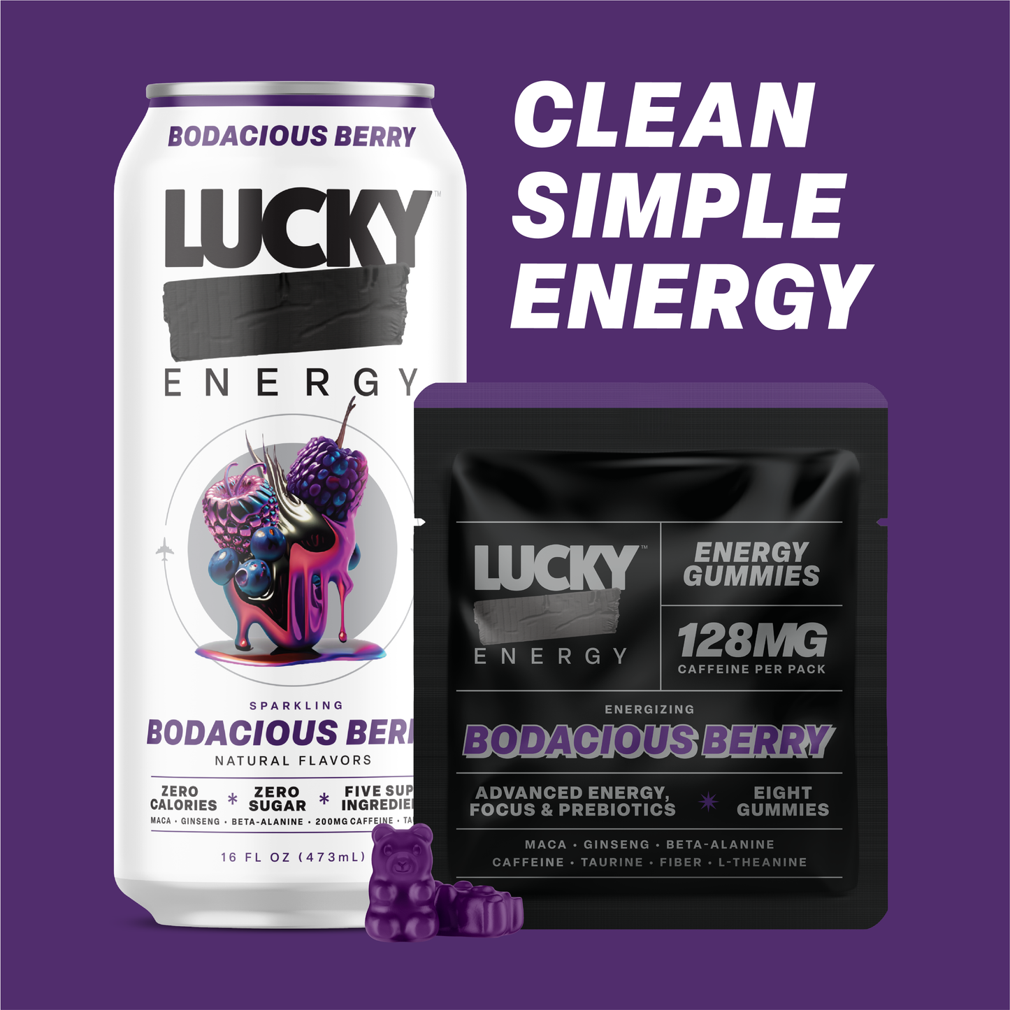 Daily Energy Gummies (Bodacious Berry) - 10 Pack